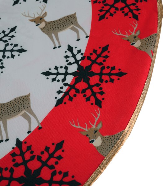 Podložka pod vianočný stromček Filomena 80 cm - červená / biela