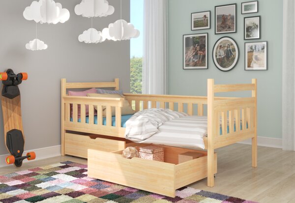 Detská posteľ EMAN + matrac, 80x180, borovica