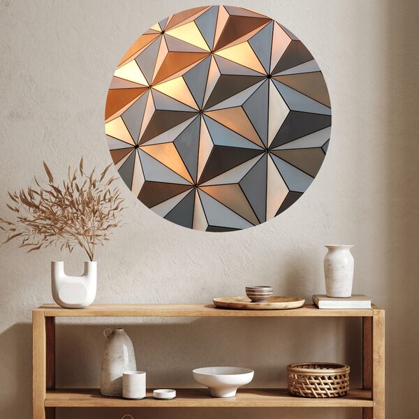 INSPIO-textilná prelepiteľná nálepka - Nálepka na stenu do kancelárie - Geometrické tvary