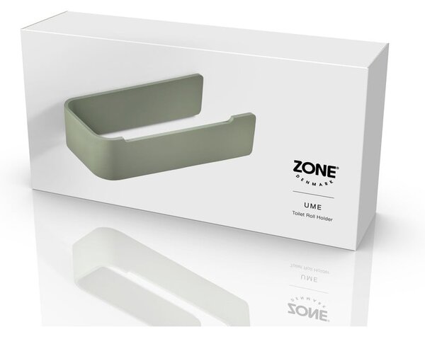Svetlozelený nástenný kovový držiak na toaletný papier Ume – Zone