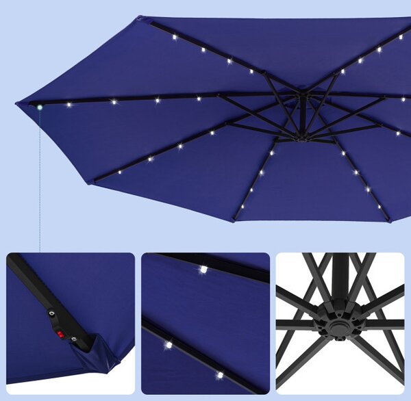 Záhradný slnečník s LED osvetlením GPU118L01