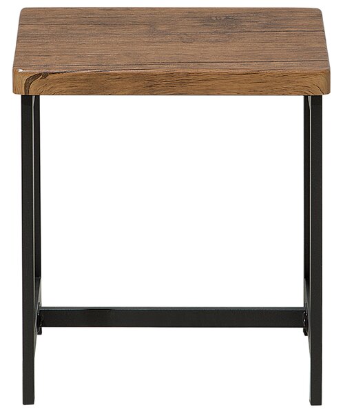 Jedálenská súprava hnedý stôl 4 stoličky 75 x 120 cm MDF stolný kovový rám priemyselný