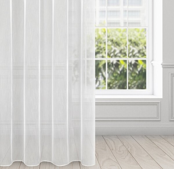 Dimex, Hotové záclony s riasiacou páskou - Jemná štruktúra biely, 270 cm, š. 1,6 m x d. 2,7 m