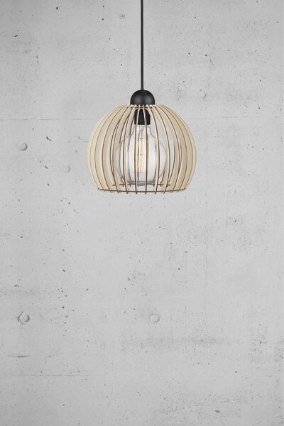 Drevený závesný luster Chino pre žiarovku E27 ø25cm – LED lustre a svietidlá > Lustre