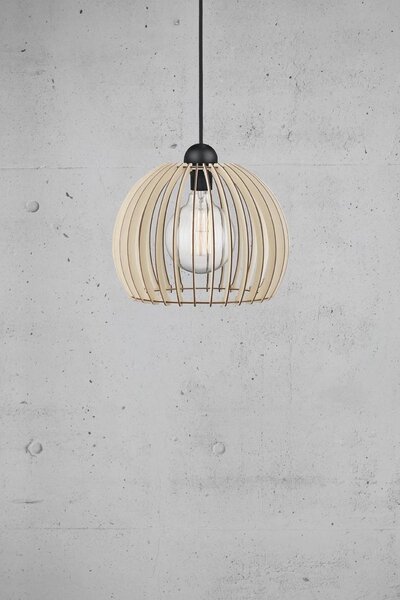 Drevený závesný luster Chino pre žiarovku E27 ø30cm – LED lustre a svietidlá > Lustre