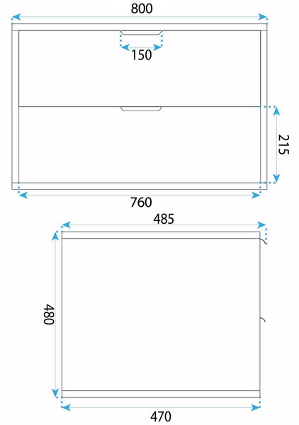 Kúpeľňová skrinka pod umývadlo Rea Mono 80cm Beige
