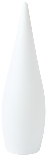 Vonkajšia stojaca LED lampa biela syntetický materiál IP54 vodoodolné s diaľkovým ovládaním záhradné osvetlenie