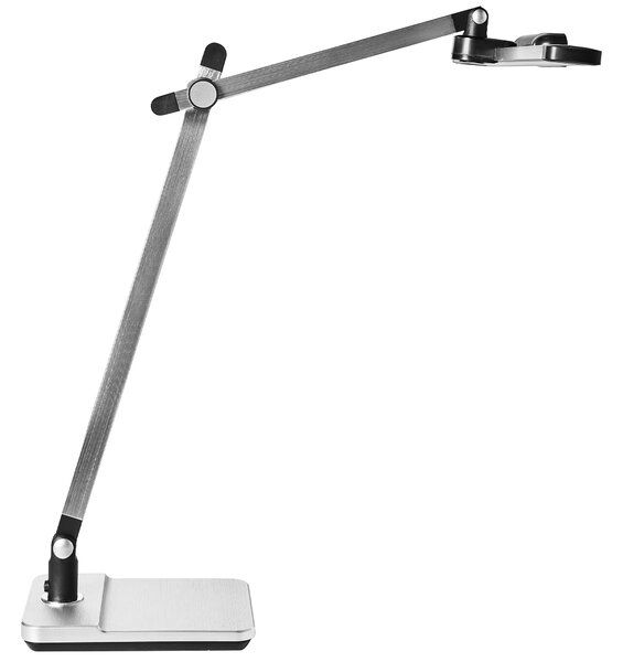 Stolná LED lampa strieborná syntetický materiál 3 režimy teploty svetla so stmievačom dotyková nastaviteľná kancelária