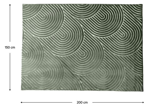Koberec Luvre 150x200 cm - zelená