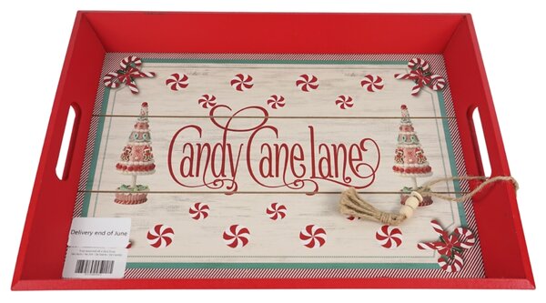 Vianočný drevený podnos CHRISTMAS - viac variantov Varianta: Candy canelane