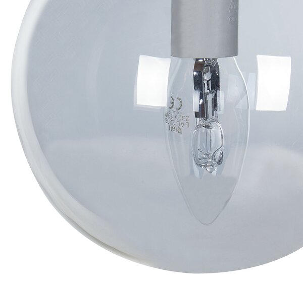 Závesná lampa čierna kovová 5 tienidiel z dymového skla moderný dizajn osvetlenie do interiéru obývacia izba