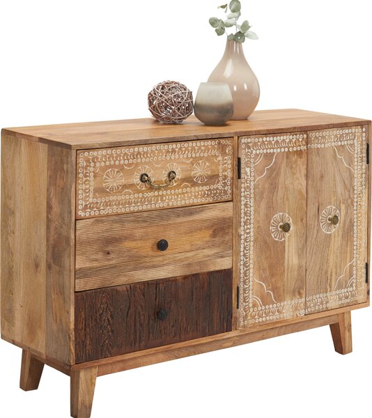 KOMODA, mangové drevo, hnedá, 115/80/35 cm Ambia Home - Komody