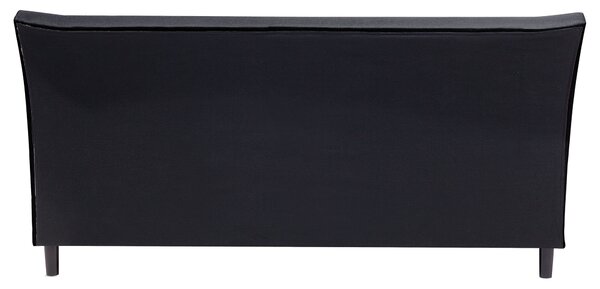 Posteľ tmavosivá látkové čalúnenie 160 x 200 cm prešívané čelo s gombíkmi v štýle Chesterfield lamelový rošt drevené nohy moderný štýl spálňa