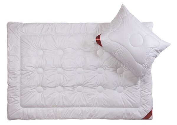 Klinman Prikrývka zo 100% bavlneného saténu Vankúš s vláknami z eukalyptového dreva KLINMAM HOME ELEGANCE AERELLE Veľkosť: letná - 135 x 200 cm