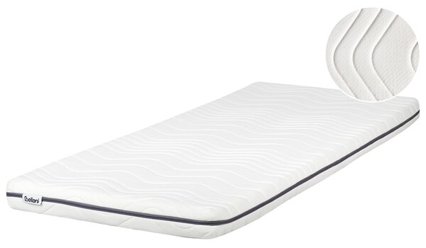 Matrac z pamäťovej peny biely 80 x 200 cm odnímateľný poťah so zipsom stredne tvrdý detská izba