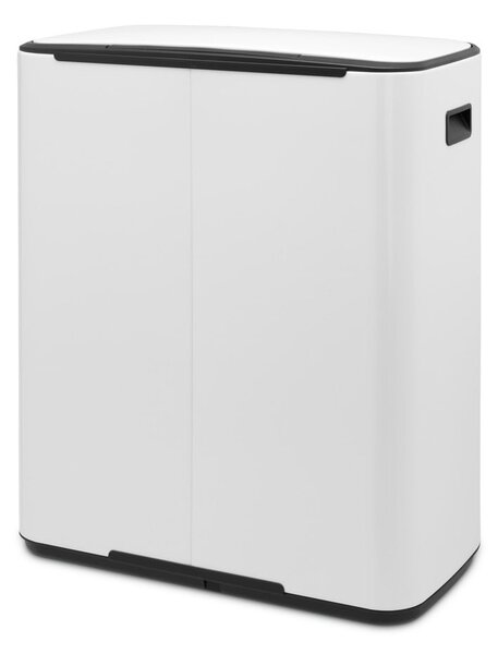 Biely nášľapný oceľový odpadkový kôš na triedený odpad 60 l Bo – Brabantia