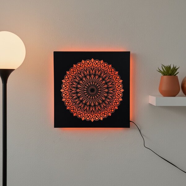 LED drevený obraz Mandala – svetelný obraz | SENTOP LED0251