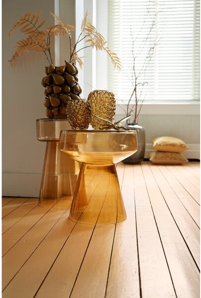 Sklenený okrúhly odkladací stolík ø 30 cm Dakwa – Light & Living