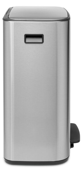 Nášľapný oceľový odpadkový kôš na triedený odpad v matne striebornej farbe 60 l Bo – Brabantia