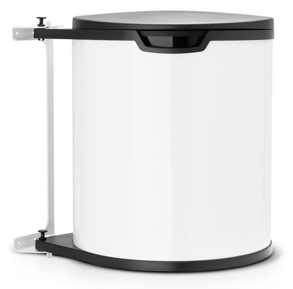 Biely vstavaný oceľový odpadkový kôš 15 l – Brabantia
