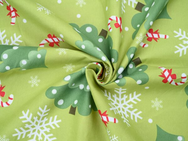 Obliečky z mikrovlákna CHRISTMAS TREE zelené Rozmer obliečky: 70 x 90 cm | 140 x 200 cm