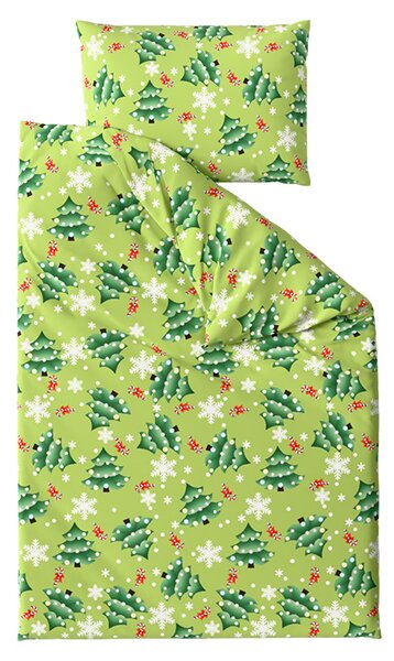 Obliečky z mikrovlákna CHRISTMAS TREE zelené Rozmer obliečky: 70 x 90 cm | 140 x 200 cm