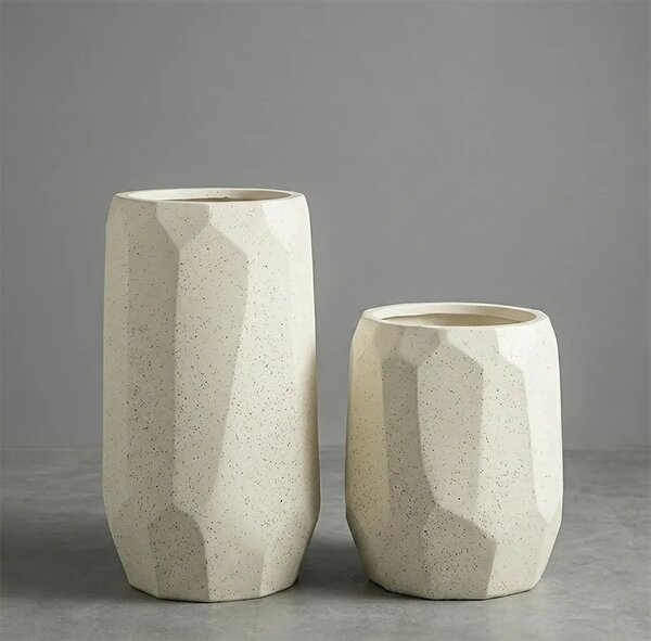 Dekoratívny kvetináč VIREO 48 x 36 cm Sand - Krém - 31 - 50 cm - Sklené vlákna - 31 do 50cm