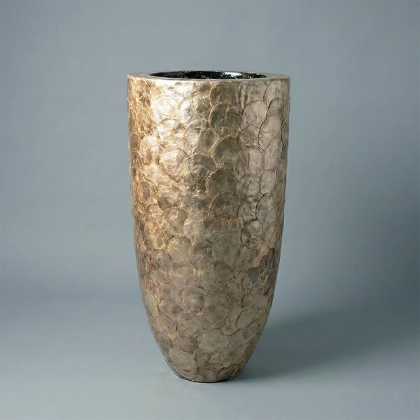 Dekoratívny kvetináč Grand Gold 70 × 35 cm - Zlatá - 51 - 70 cm - Sklené vlákna - 31 do 50cm