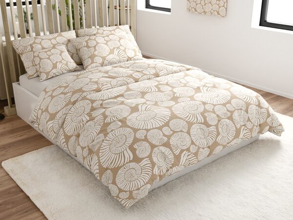 Obliečky z mikrovlákna SNAIL SHELL hnedé Rozmer obliečky: 70 x 90 cm | 140 x 200 cm