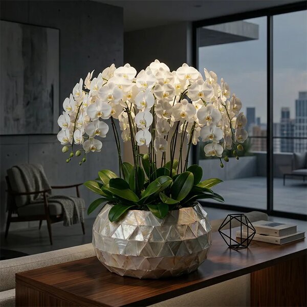 Váza na kvety Lumi 36 × 20 cm Pearl - 0 - 30cm - Sklené vlákna - 31 do 50cm