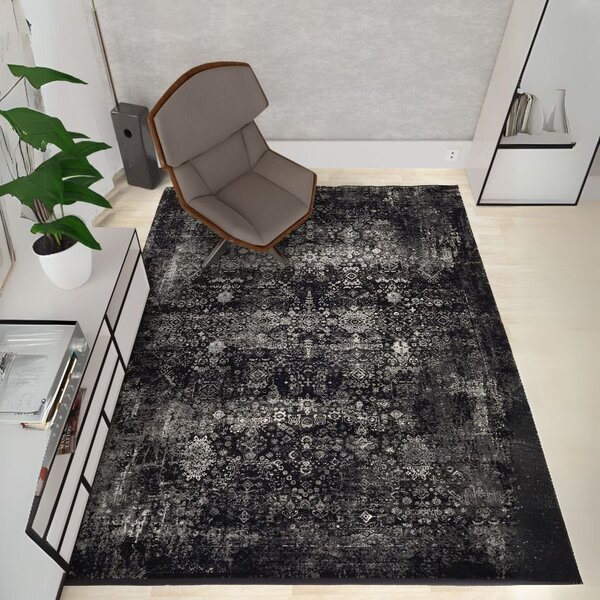 Trendový kusový koberec Bestseller Magic 604 schwarz-grau 1,20 x 1,80 m