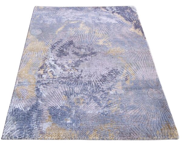 Luxusný abstraktný moderný koberec Empire PC248 BLAU 1,20 x 1,70 m