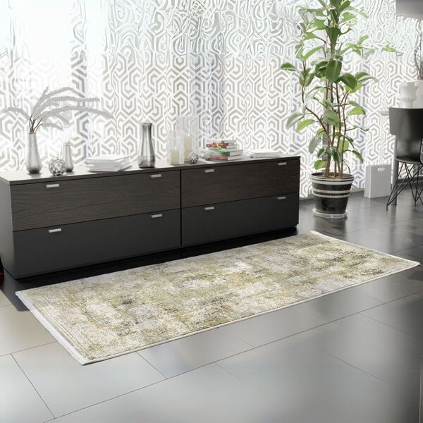 Trendový okrúhly koberec Bestseller Cava 963 Grau Grun 1,60 x 1,60 m