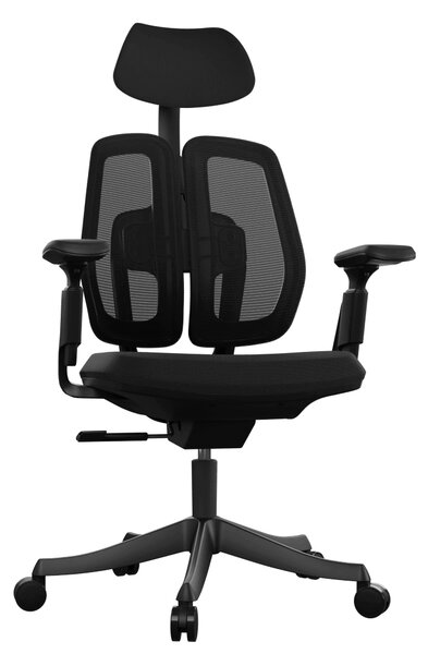 Ergonomická kancelárska stolička Liftor Active, čierna (textil + sieťovina)