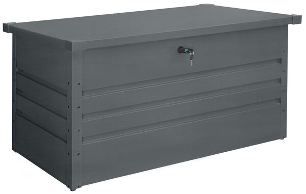 Kovový záhradný úložný box BestBerg ZBK-400A / 400 l / 132 x 62 x 62 cm / šedá