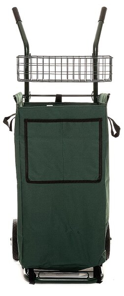 Multifunkčný prepravný rudl BestBerg / zberné vrece 70 l / kapacita 30 kg / oceľ/PE / zelená