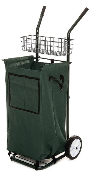 Multifunkčný prepravný rudl BestBerg / zberné vrece 70 l / kapacita 30 kg / oceľ/PE / zelená
