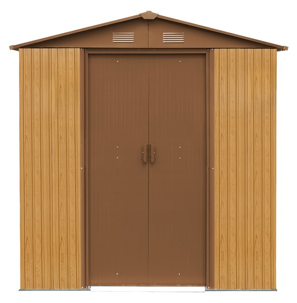 Záhradný domček BestBerg ZDB-2D / 2,5 m² / 194 x 131 x 184 cm / dekor červené drevo / hnedá