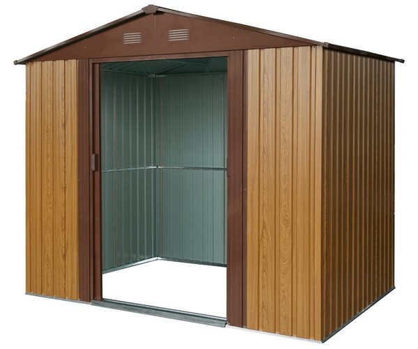 Záhradný domček BestBerg ZDB-4D / 4,1 m² / 236 x 174 x 206 cm / dekor červené drevo / hnedá