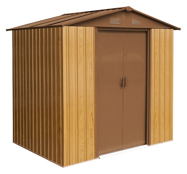Záhradný domček BestBerg ZDB-2D / 2,5 m² / 194 x 131 x 184 cm / dekor červené drevo / hnedá
