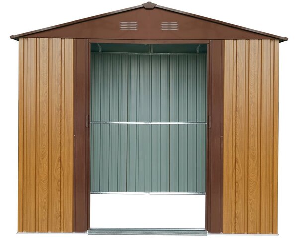 Záhradný domček BestBerg ZDB-4D / 4,1 m² / 236 x 174 x 206 cm / dekor červené drevo / hnedá