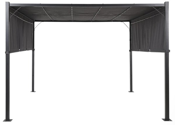 Záhradná pergola s LED solárnym osvetlením BestBerg BBGG-50 / 300 x 300 x 215 cm / šedá