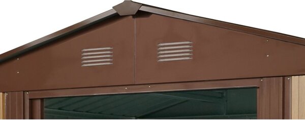 Záhradný domček BestBerg ZDB-7D / 7,2 m² / 301 x 238 x 214 cm / dekor červené drevo / hnedá