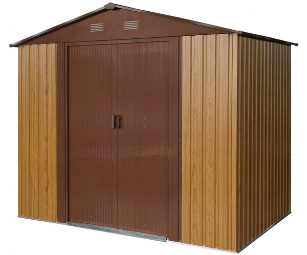 Záhradný domček BestBerg ZDB-4D / 4,1 m² / 236 x 174 x 206 cm / dekor červené drevo / hnedá