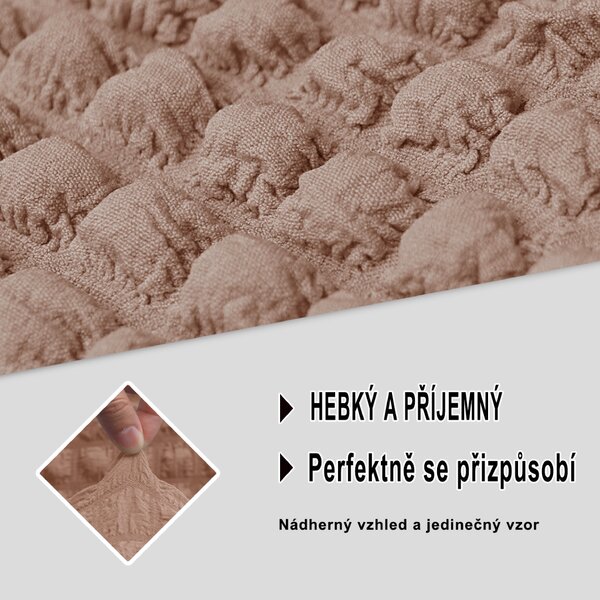 Bielastický poťah na trojmiestnu pohovku BestBerg / broskyňová