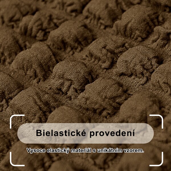 Bielastický poťah na trojmiestnu pohovku BestBerg / svetlo hnedá