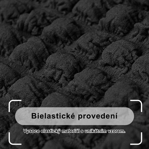 Bielastický poťah na trojmiestnu pohovku BestBerg / čierna