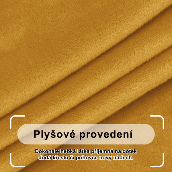 Elastický plyšový poťah na trojmiestnu pohovku BestBerg / žltá