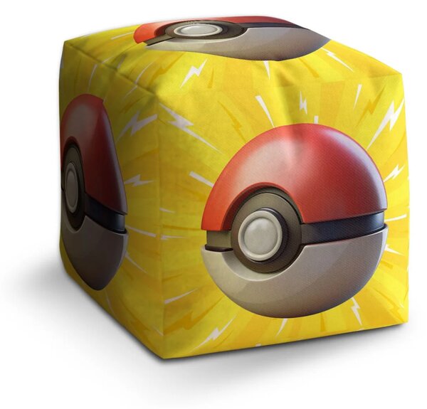 Sablio Taburet Cube Pokemon ball Explózia - 40x40x40 cm
