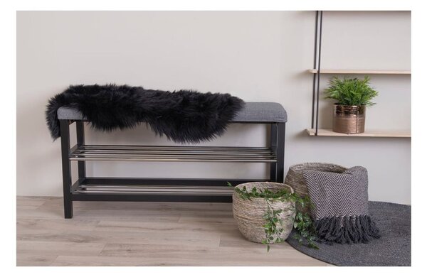 Čierna syntetická kožušina 50x85 cm – House Nordic